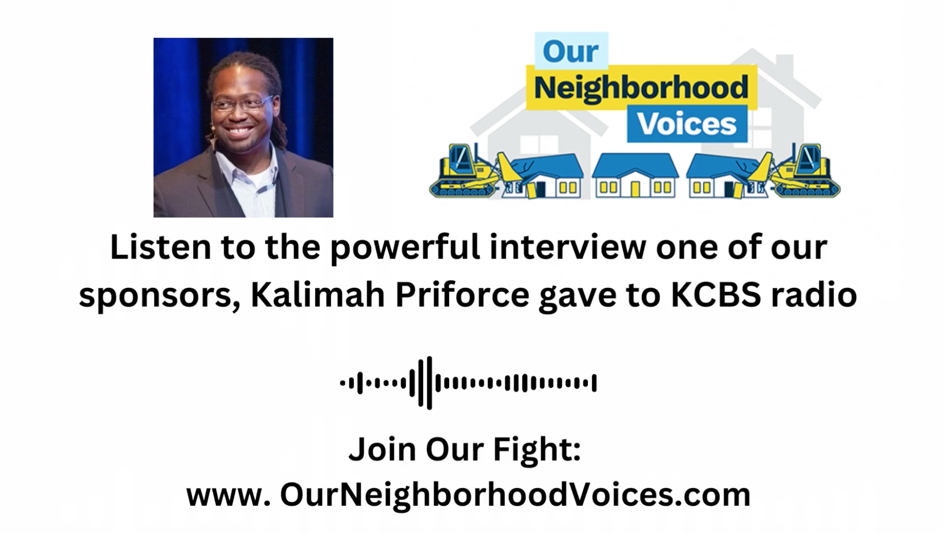 ONV Proponent Kalimah Priforce’s Powerful Talk with KCBS On the Need to Restore Local Democracy